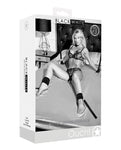 Discover the Allure of the Shots Ouch Black & White Bed Post Restraint Kit with Bonus Accessories