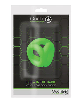 Glow-In-The-Dark Cock Ring & Ball Strap by Shots Ouch! - Featured Product Image