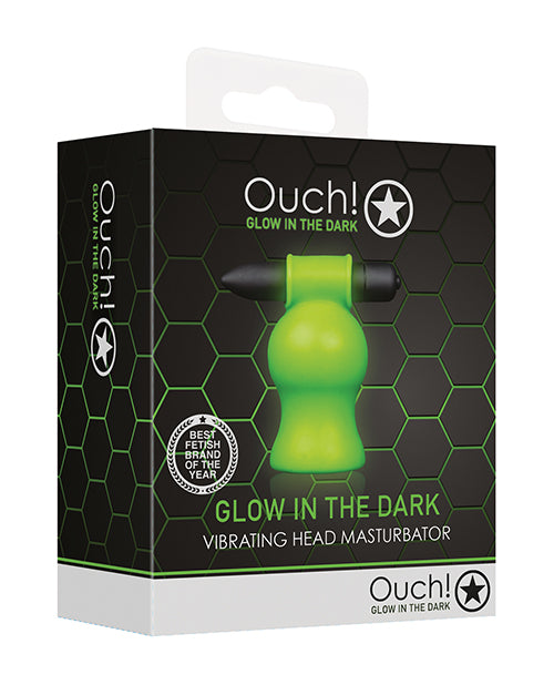 Ouch! Glow in the Dark Vibrating Head Masturbator with Bullet Vibrator Product Image.