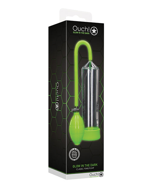 Shots Ouch Classic Penis Pump - Glow in the Dark - featured product image.