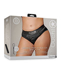 Shots Ouch XL/XXL Black Vibrating Strap-On Brief