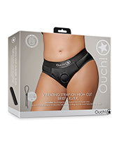 Shots Ouch XL/XXL Braguita con Arnés Vibrador Negro - featured product image.