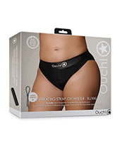 Shots Ouch Vibrating Strap On Hipster - Black XL/XXL Product Image.