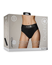 Shots Ouch Vibrating Strap On Thong - Black XL/XXL - featured product image.