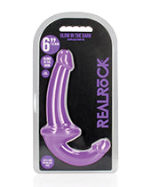 Shots Realrock 6" Neon Purple Glow Strapless Strap-On - featured product image.
