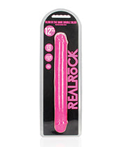 Realrock 12" Glow In The Dark Double Dong - Neon Purple - Featured Product Image