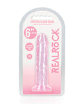 Deseo Eterno: Shots Realrock Crystal Clear Consolador con Ventosa