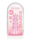 Shots Realrock Crystal Clear 5.5" Purple Curvy Dildo/Butt Plug