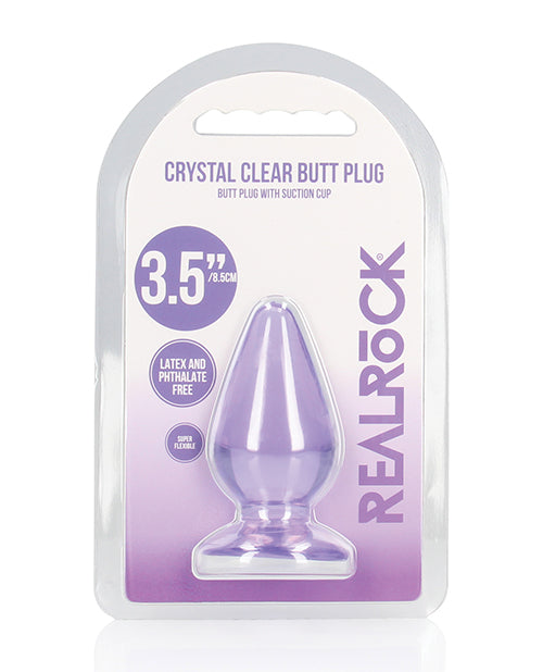 Plug Anal Realrock Crystal Clear Púrpura 3.5" - featured product image.