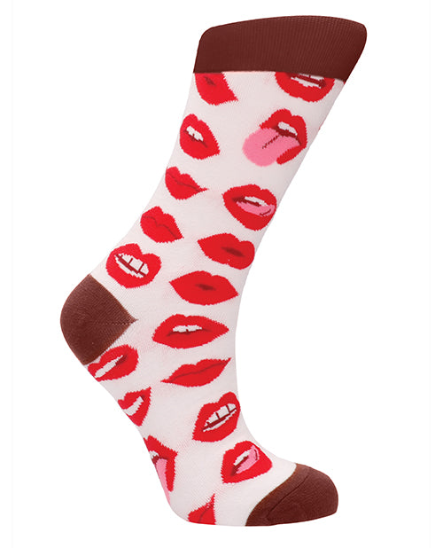 Shots Sexy Socks Lip Love - Female: Fun & Flirty Footwear - featured product image.