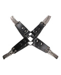 Shots Uomo Black Leather Chain Harness