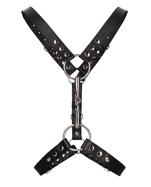 Unleash Your Desires with Shots Uomo Men's Black Harness with Metal Bit - featured product image.