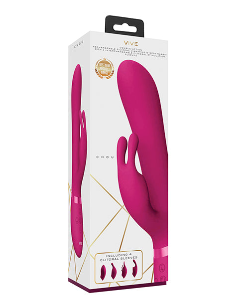 Shots Vive Chou G-Spot Rabbit Vibrator in Pink - Elevate Your Intimate Experience Product Image.