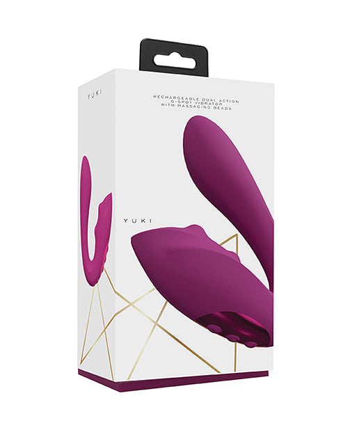 Shots Yuki Vibrador Punto G Doble Acción - Purple Pleasure Product Image.