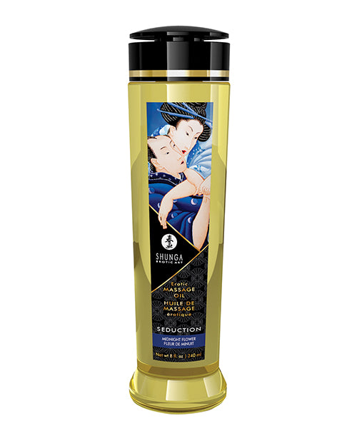 Shop for the Shunga Midnight Flower Massage Oil - Luxurious 8 oz Blend at My Ruby Lips