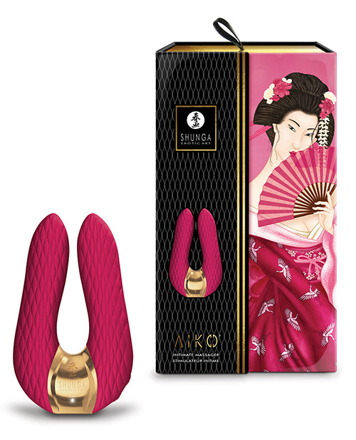 Shop for the Shunga Aiko Intimate Massager - Raspberry: Intense Pleasure & Waterproof at My Ruby Lips