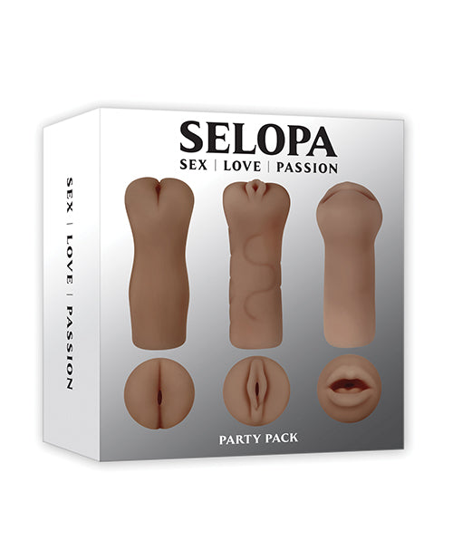 Selopa Dark Party Pack Strokers: Realistic, Varied, Enhanced - The Ultimate Pleasure Trio Product Image.