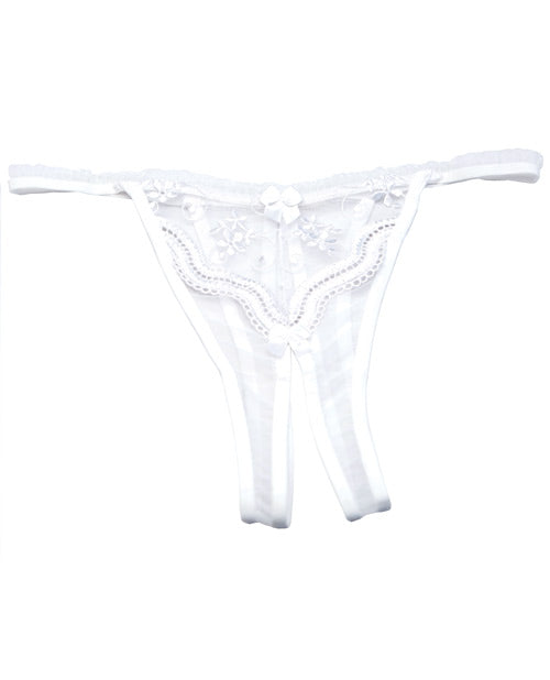Shirley of Hollywood Scalloped Embroidery Crotchless Panty - featured product image.