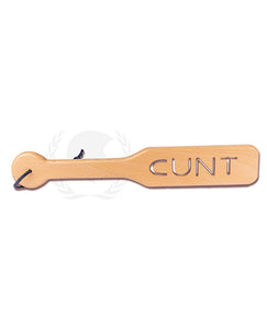Spartacus Zelkova Wood Paddle with "Cunt" Cutout