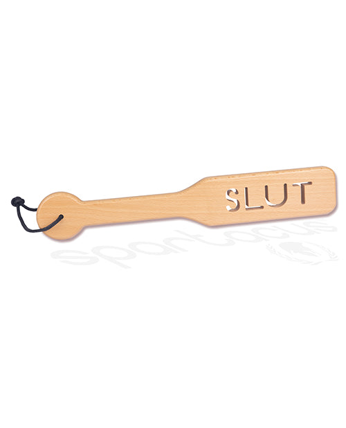 Spartacus Zelkova Wood Paddle: Cheeky Slut Impression 🍑 - featured product image.