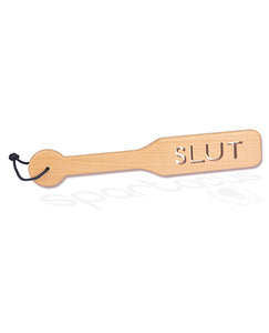 Spartacus Zelkova Wood Paddle: Cheeky Slut Impression 🍑