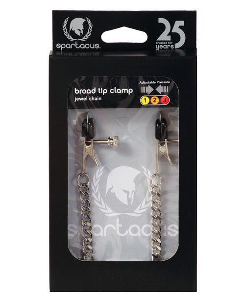 Spartacus Jewel Chain Nipple Clamps: Ultimate Sensation Experience Product Image.