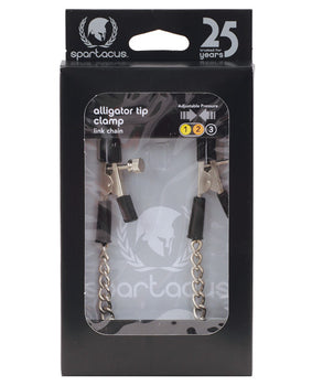 Pinzas para pezones de cocodrilo ajustables con cadena de eslabones - Featured Product Image