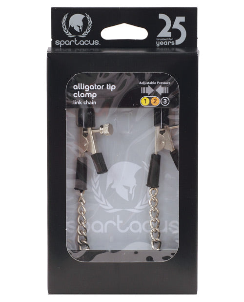 Adjustable Alligator Nipple Clamps with Link Chain Product Image.