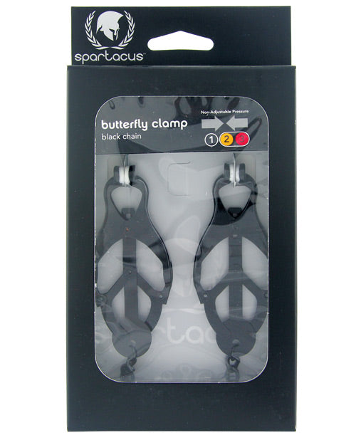 Spartacus Black Butterfly Nipple Clamps: Intense Sensation & Elegant Design - featured product image.