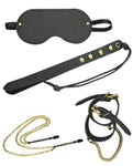 Spartacus Deluxe BDSM Kit: Premium Leather, Adjustable Pressures, Portable Storage