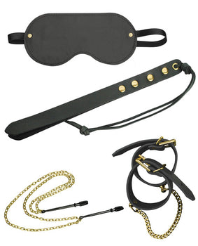 斯巴達克斯豪華 BDSM 套件：優質皮革、可調節壓力、便攜式存儲 - Featured Product Image