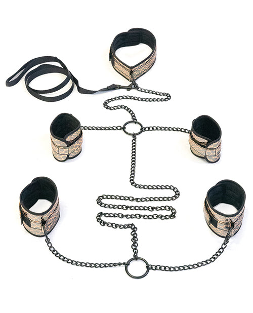 Spartacus Faux Leather Bondage Kit with Leash 🖤 - featured product image.