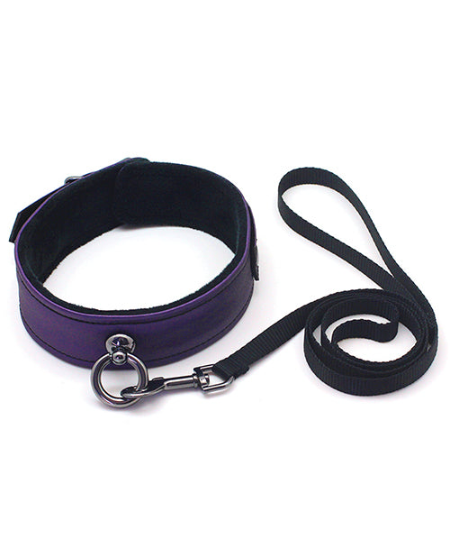 Spartacus Galaxy Legend Purple Faux Leather Collar & Leash Set - featured product image.