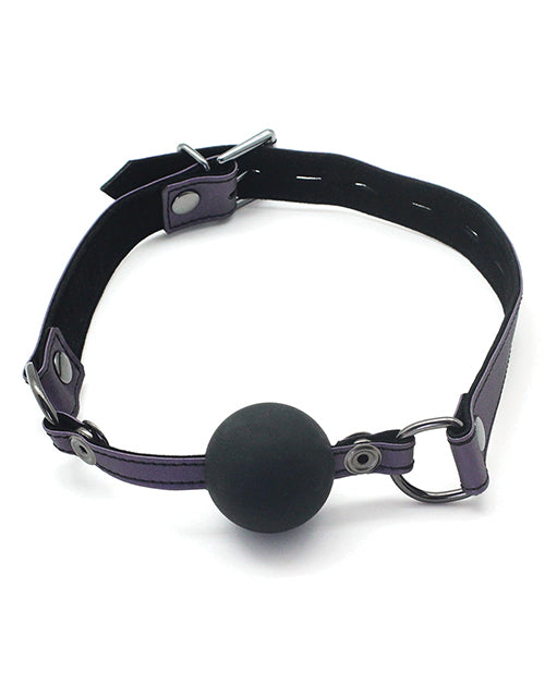 Spartacus Galaxy Legend Purple Silicone Ball Gag Product Image.