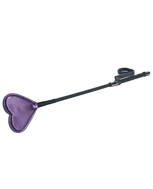 Shop for the Spartacus Galaxy Legend Purple Heart Riding Crop: Luxe Faux Leather BDSM Accessory at My Ruby Lips