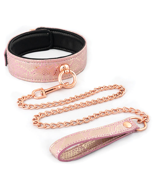 Juego de correa y collar de microfibra de lujo rosa ðŸŒ¸ - featured product image.