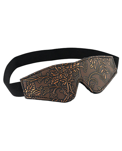 Spartacus Brown Floral Faux Fur Blindfold - Luxurious Comfort & Style Product Image.