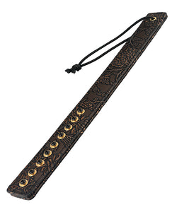Spartacus Brown Floral Print Paddle with Gems