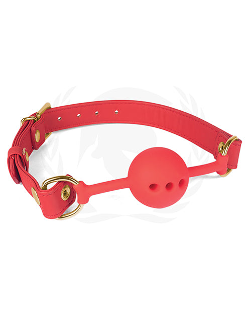 Spartacus Red Silicone Ball Gag - 46mm: Comfortable & Stylish BDSM Essential - featured product image.