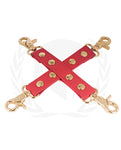 Spartacus PU Hog Tie with Gold Hardware - A Touch of Elegance for Intimate Moments