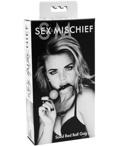 Sensual Pleasure - Adjustable Red Ball Gag for Sensory Play
