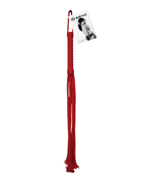Flogger de cuerda sensual rojo Product Image.