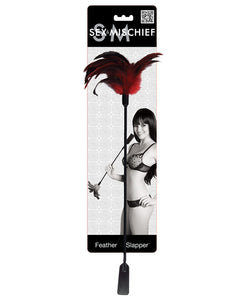 Sensational Pleasures: Sex & Mischief Red/Black Feather Slapper