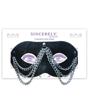 Máscara de encaje sinceramente encadenada: elegancia y vanguardia sensoriales - Featured Product Image