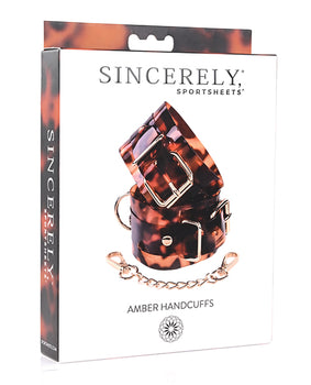 Amber Luxury Tortoiseshell Handcuffs - Featured Product Image