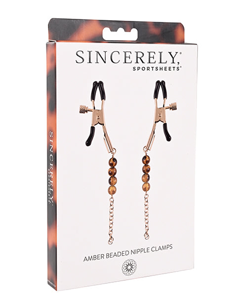 Shop for the Tortoiseshell Elegance Beaded Nipple Clamps at My Ruby Lips