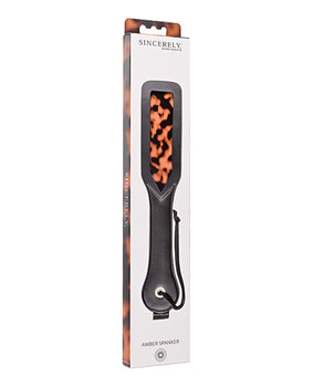 Amber Gold & Tortoiseshell Spanker: Luxe Control & Sensation - Featured Product Image