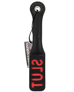 12" Leather Slut Impression Paddle - Featured Product Image