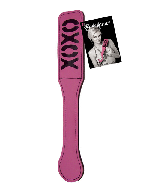 XOXO Pink Vegan Leather Paddle - Playful Passion in Pink - featured product image.