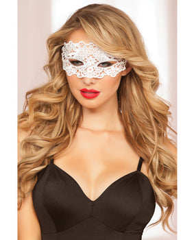 Galloon Lace Eye Mask with Satin Ribbon Ties - Featured Product Image